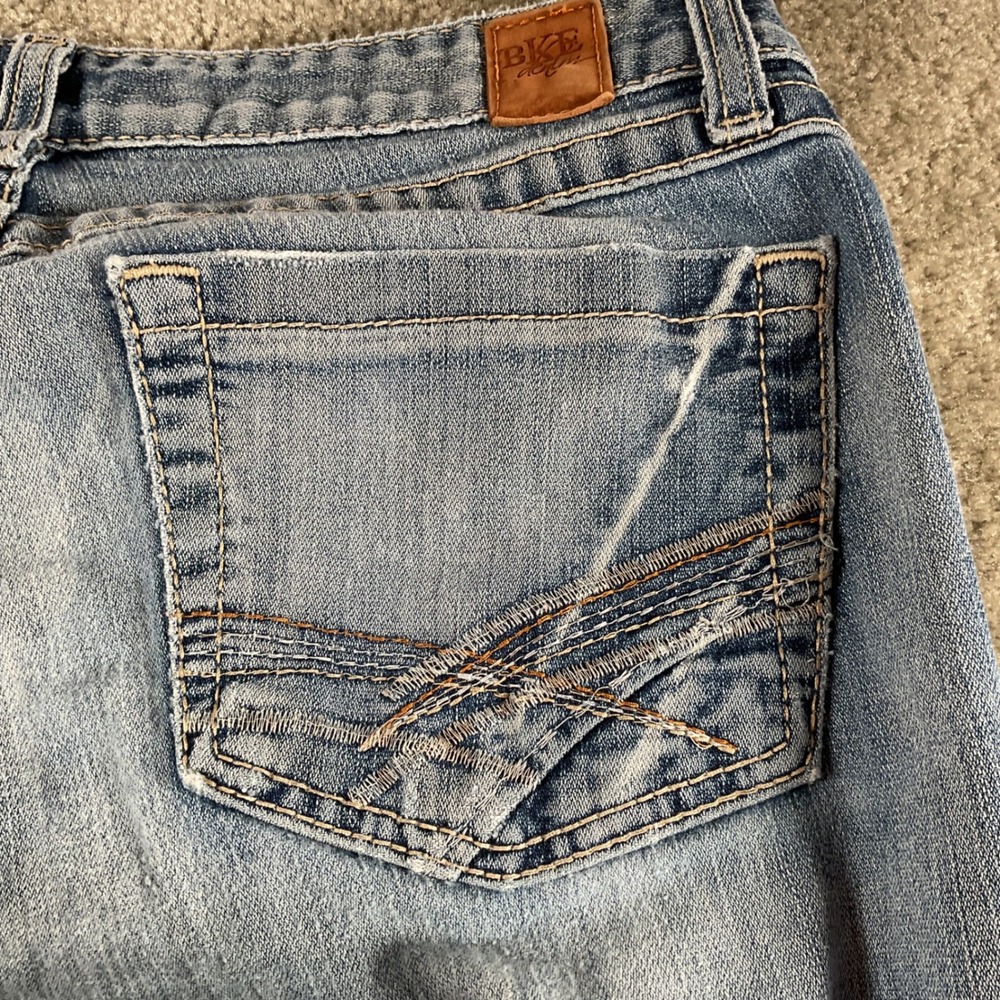 Women's B K E Blue Flared Jeans - Picture 9 of 9